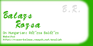 balazs rozsa business card